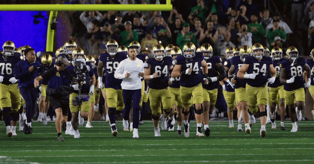 Notre Dame Fighting Irish football team.
