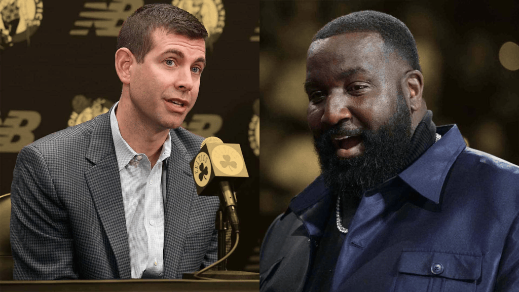 Brad Stevens and Kendrick Perkins